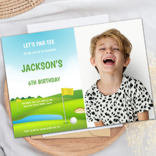 Custom Kids Golf Party Invite