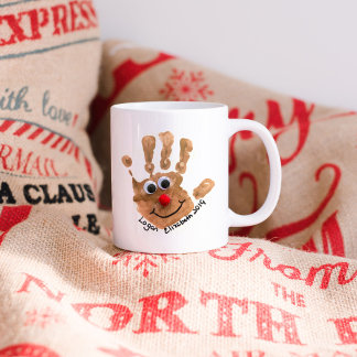 Custom Kids' Handprint Art Keepsake Coffee Mug