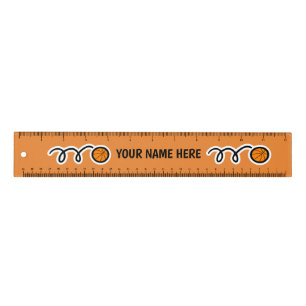 Custom kid's name basketball school ruler