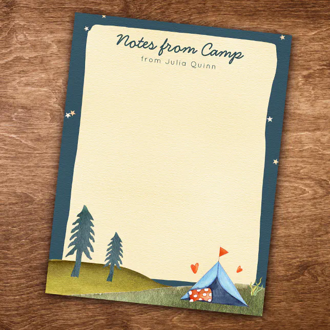 Camp Stationary From Mom, Personalized Camp Notes From Home, Summer Camp Notepads For Parents, While You Were At Camp Notes, Cute, NP266