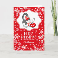 Custom Kid's Name Fun Christmas Cards for kids