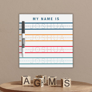 Custom Kids Name Tracing Writing Practice Dry Erase Board