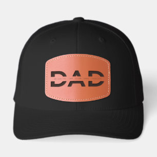 Custom Kids Names Leather Patch Dad Personalized Hat