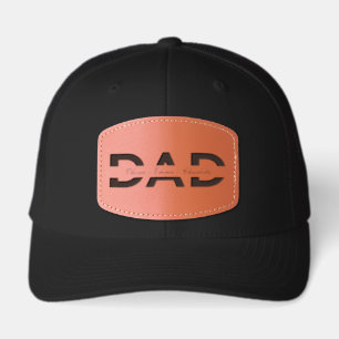 Custom Kids Names Leather Patch Dad Personalized Hat