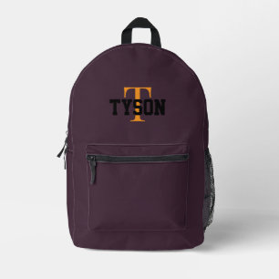 custom kids or teen name cherry purple printed backpack