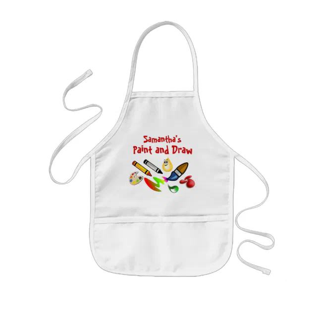 Personalized Painting Apron for Kids, Personalized name Apron for Kids ,artist  Apron, Artist in Training Apron, Painting Supplies Smock 