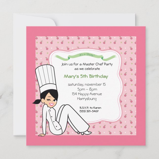 Custom Kids Party Invitation with Unique Artwork (Front)