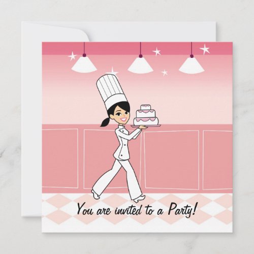 Chef Invitation for Girls