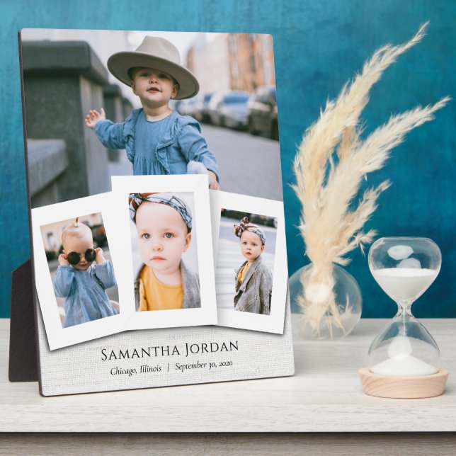 Custom Kids Photo Collage Plaque (Side)