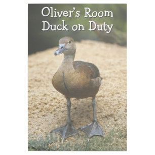 Custom Kids Room Duck on Duty Name Design Gallery Wrap