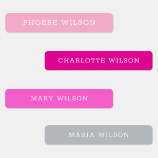 Custom Kids' School Name Labels