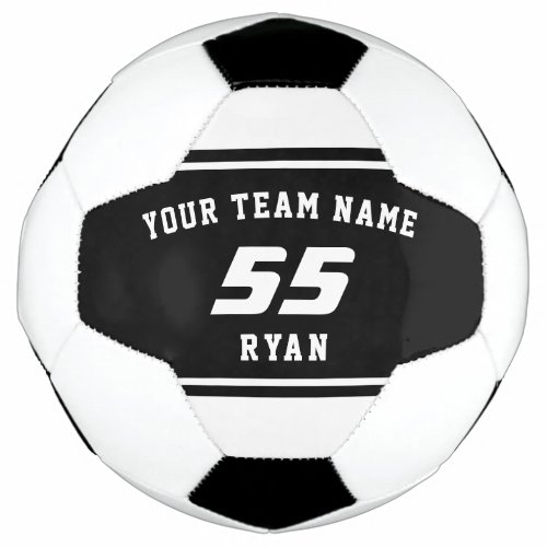 Custom Kids Soccer Ball with Team Name Number