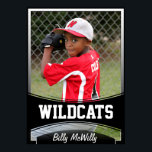 Custom Kids Sports Photo, Name and Team Posters<br><div class="desc">Custom Kids Sports Photo, Name and Team Posters: Create your own customized sports photo with your own photo, team name and player name. These make unique gifts for any sports fanatic - baseball, basketball, tennis, soccer, football, hockey, rugby, lacrosse, softball, etc. Would make a very unique senior gift for your...</div>