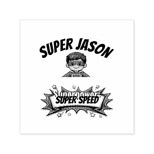 Custom Kids Superhero Name Self-inking Stamp