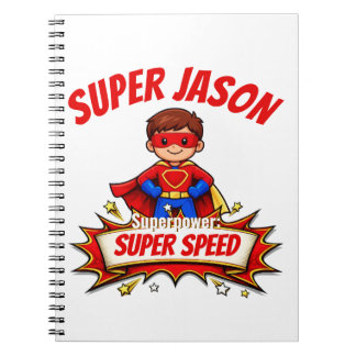 Custom Kids Superhero Name & Superpower Notebook