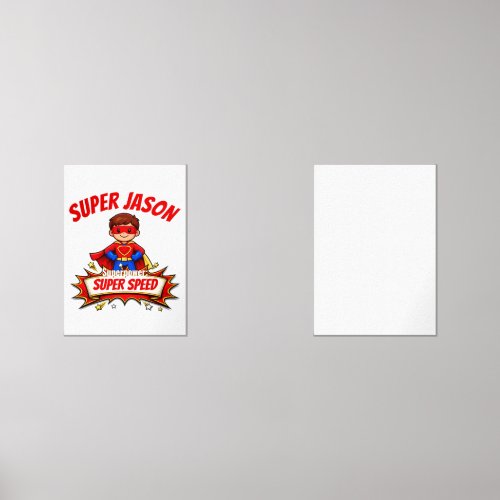 Custom Kids Superhero Name Wall Art Sets