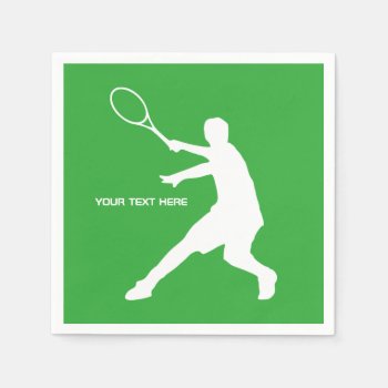 Custom Kids Tennis Birthday Party Paper Napkins by imagewear at Zazzle