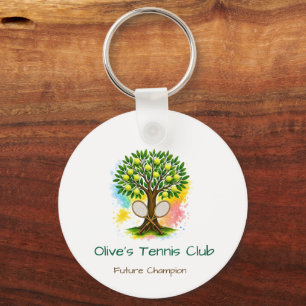 Custom Kids Tennis Club Bag Tag & School Keychain
