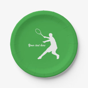 Custom kids tennis theme Birthday party plates