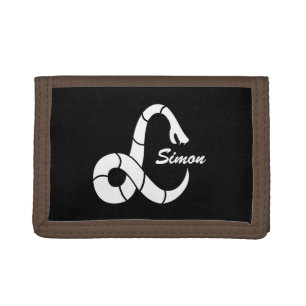 Custom kid's wallet with cool viper snake logo