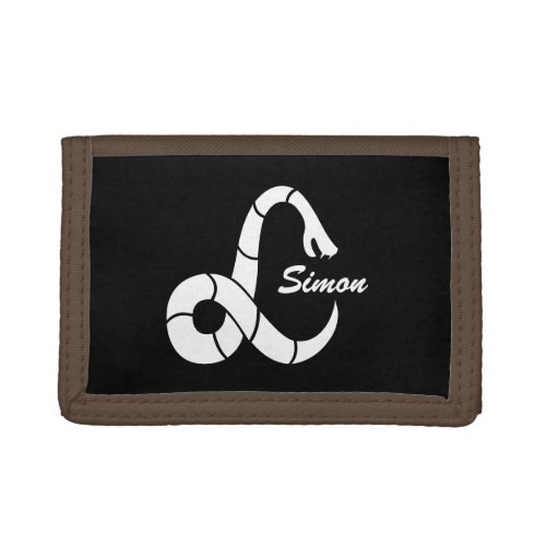 Custom kid's wallet with cool viper snake logo
