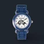 Custom kid's watch with cute police car design<br><div class="desc">Custom kid's watch with cute police car design. Personalized wrist watches for children. Unique Birthday gift idea for boys and girls. Create one for future cop, son, grandson, nephew, little brother, sibling, daughter, granddaughter, cousin, friend, child, grandchild, little or big sister etc. Fun law enforcement drawing with name and numbers....</div>