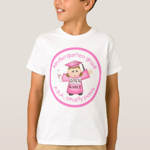 Custom Kindergarten Funny Graduate Girls T-Shirt