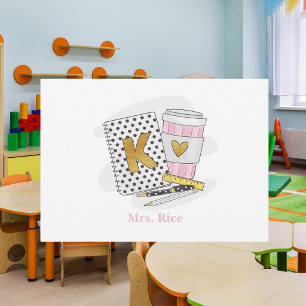Custom Kindergarten Teacher School Note Card