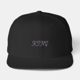 Custom KING Printed Text Snapback-Cap Pride-Hat  Visor