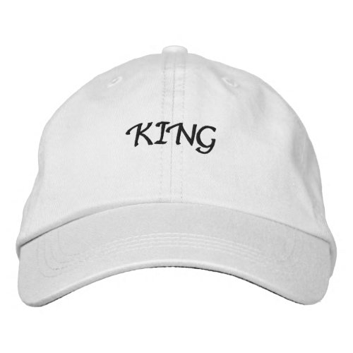 Custom King Text Embroidered Baseball Cap