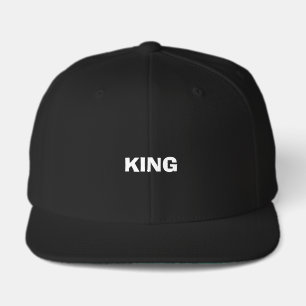 Custom KING Text Snapback-Cap Powerful Men Crown Visor