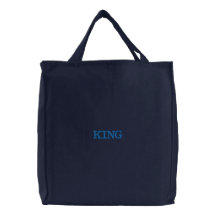 Custom King Text Tote Grocery Shopping Lovely Bags