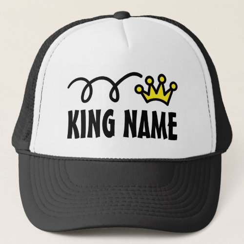 Custom kings trucker hat with crown