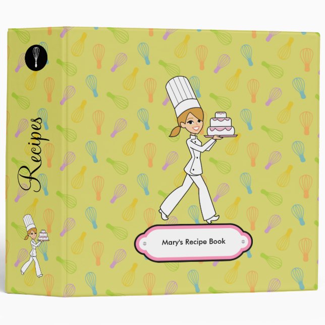 Custom Kitchen Art Recipe Binder (Front/Spine)