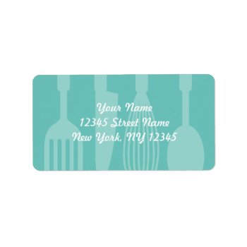 Custom Kitchen Cooking Utensils Address Labels by cookinggifts at Zazzle