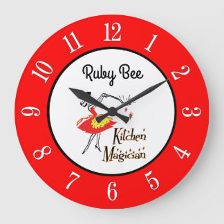 Custom Kitchen Magician 1950s Retro Numbers Clock