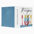 Custom Kitchen Measuring Cups Recipe Cookbook 3 Ring Binder | Zazzle