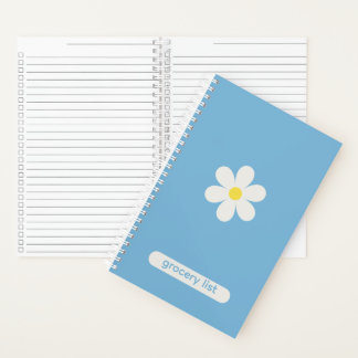 Custom Kitchen Organization Daisy Floral Notebook