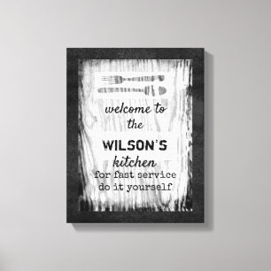 custom kitchen quote canvas wall art