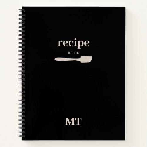 Custom Kitchen Utensils Spatula Recipe Cookbook Notebook