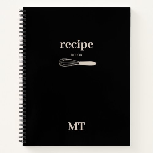 Custom Kitchen Utensils Whisk Recipe Cookbook Notebook