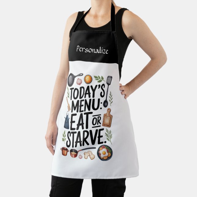 Custom Kitchen Wear and Attitude Quote Personalize Apron (Insitu)