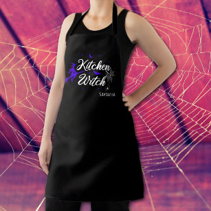 Custom Kitchen Witch, simple and elegant Halloween Apron