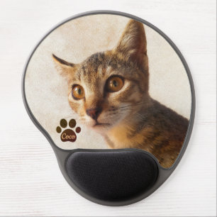 Custom Kitten Cat Pet Dog Photo Template Gel Mouse Pad