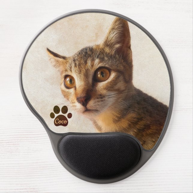 Custom Kitten Cat Pet Dog Photo Template Gel Mouse Pad (Front)