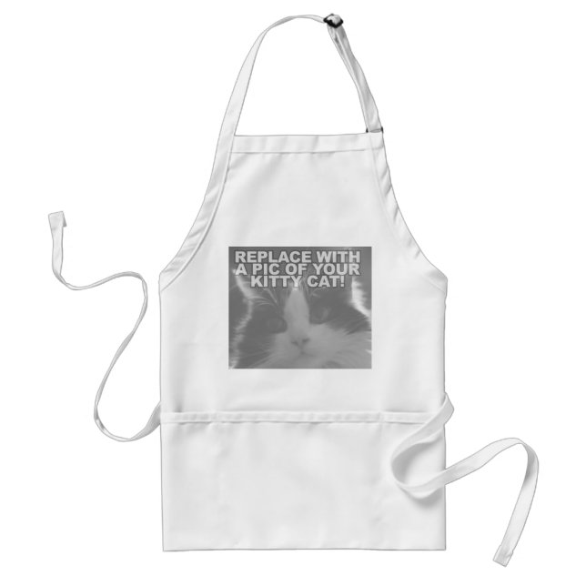 Custom Kitty Cat Adult Apron (Front)