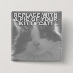 Custom Kitty Cat Button