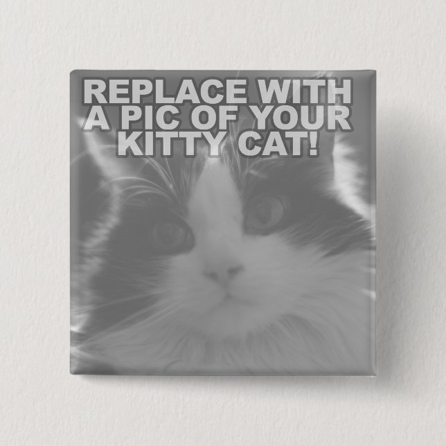 Custom Kitty Cat Button (Front)