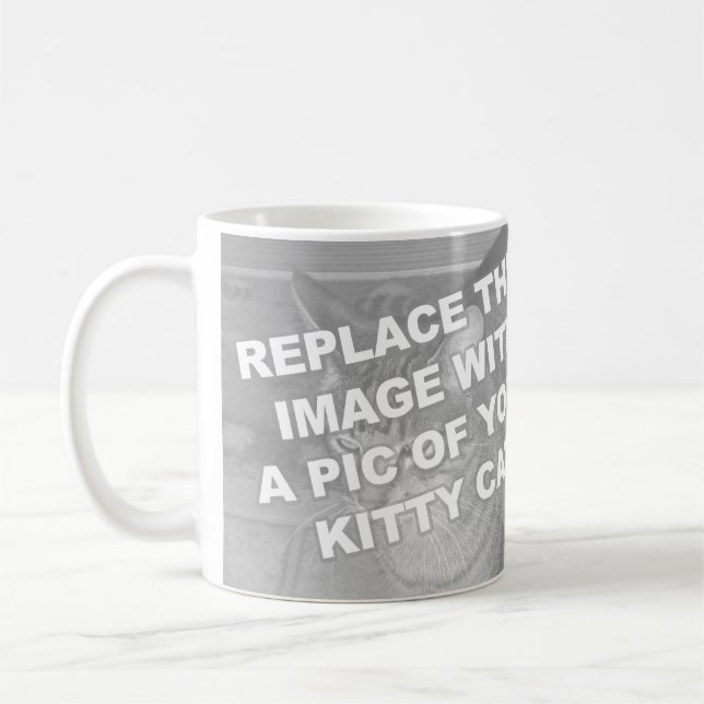 Custom Kitty Cat Coffee Mug (Left)