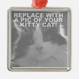 Custom Kitty Cat Metal Ornament